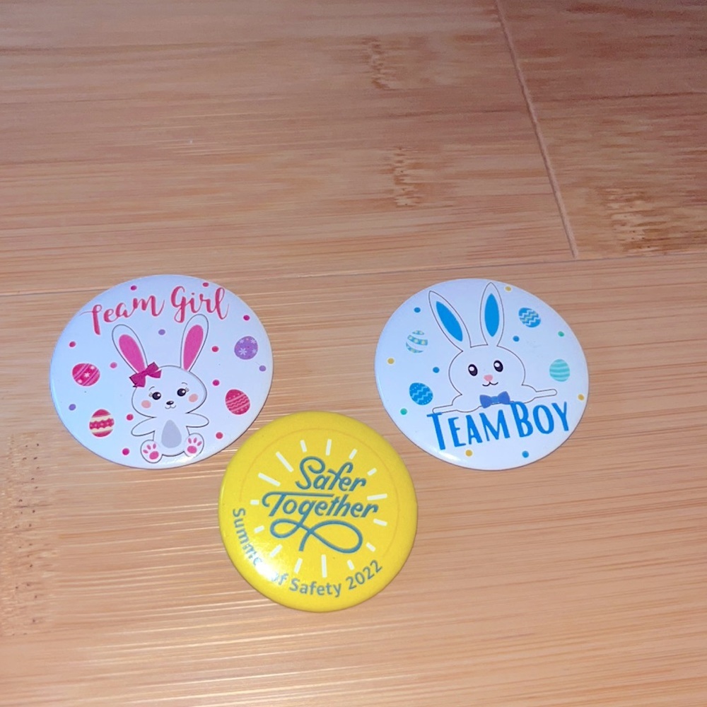 3Pcs Button Pins